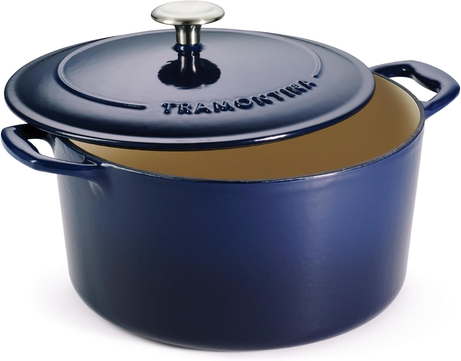 Tramontina Bestow Enameled Cast Iron 4-Qt Braiser Pan with Lid, Blue | Oven-to-Table Casserole Dish, Great for Shallow Braises & Simmers