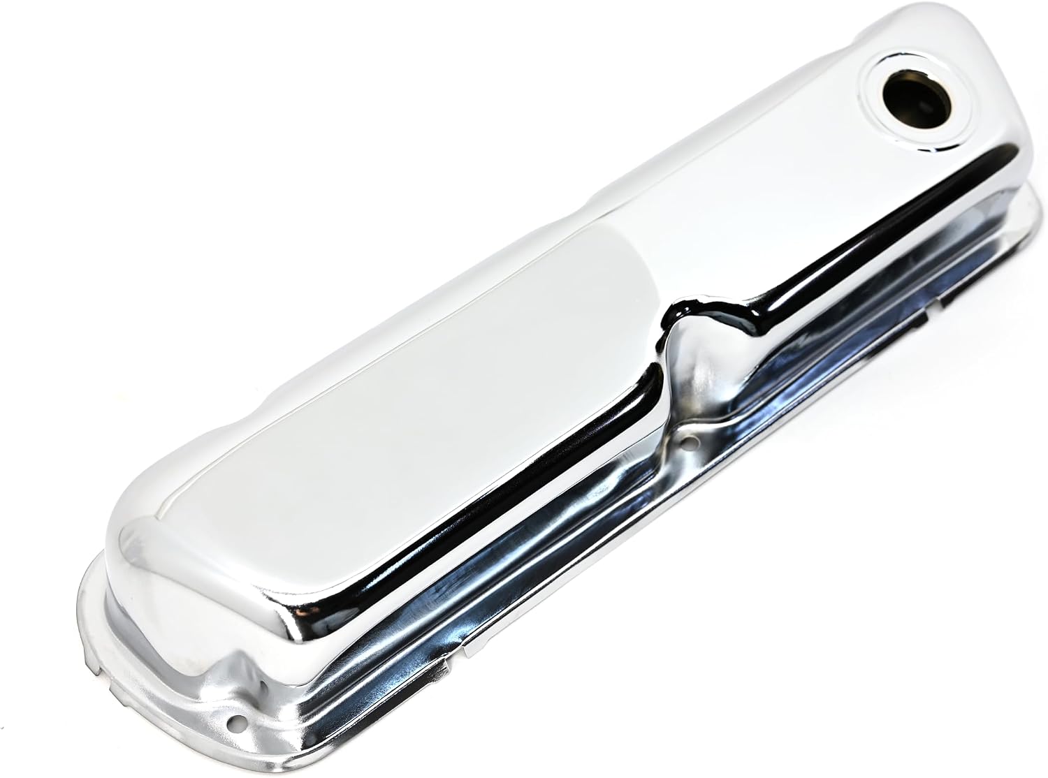 Steel Valve Covers Fits 1962–85 Ford SB 260‑289‑302‑351W – Smooth – 1 Hole – Chrome