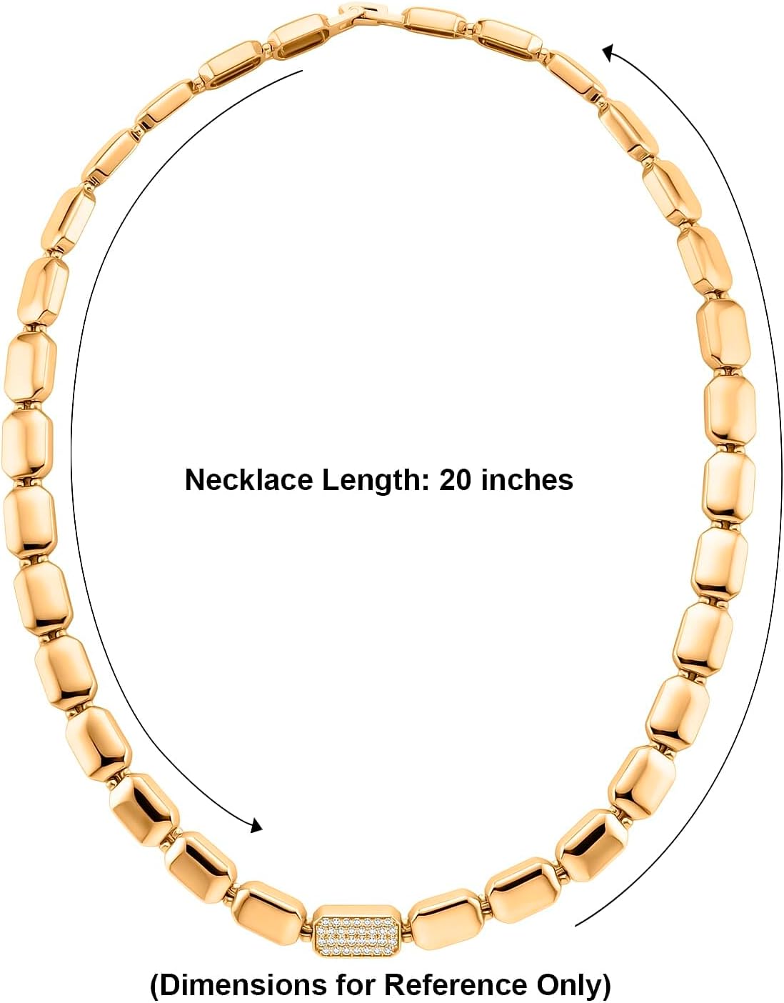 SHOP LC DELIVERING JOY Crystal Bold Link Necklace 20 Inches in Goldtone