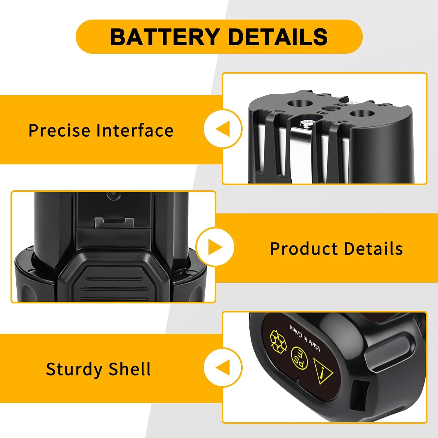 2 Pack 3000mAh 8V Li-ion Replacement Battery Compatible with DEWALT DCB080 DCF680N1 DW4390 DCF680N2 DCL023 DCF680 DCB095 DCF682 Cordless Power Tools