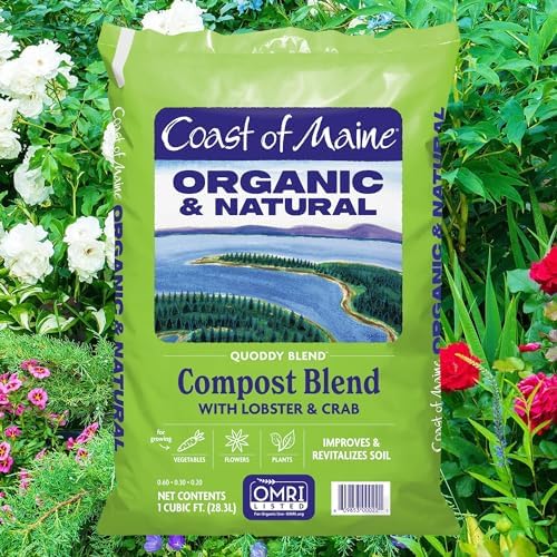 Coast of Maine Quoddy Blend, 1 cu ft (3 Pack) Organic and Natural Compost Blend with Lobster and Crab - Improves and Revitilizes Soil