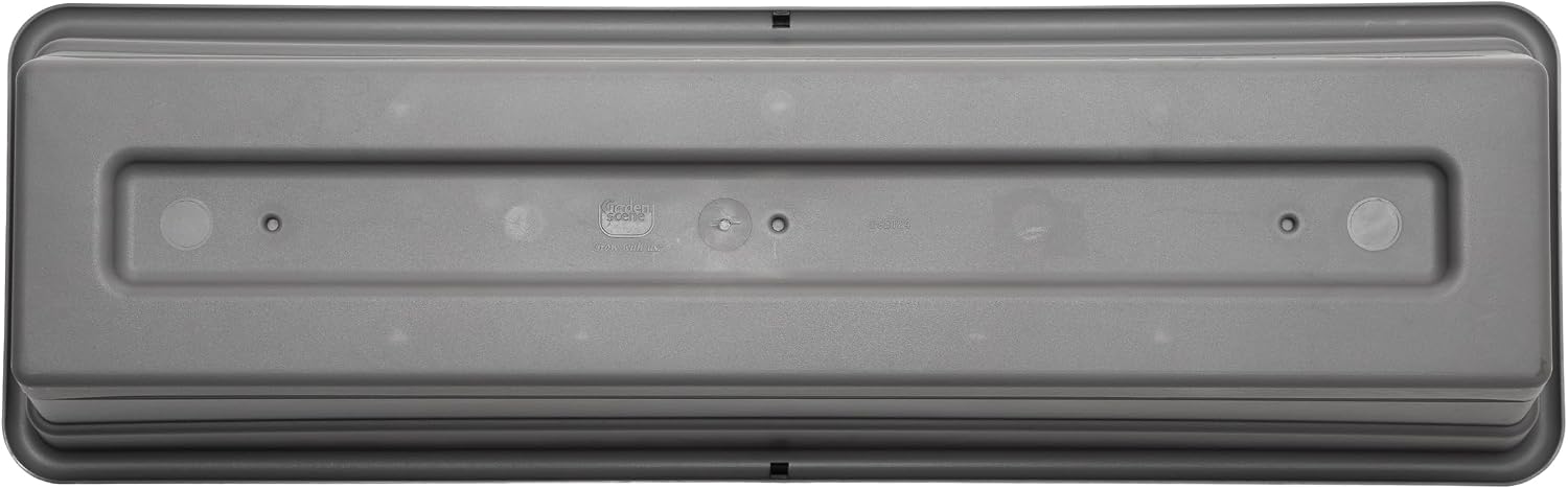 Bloem Dura Cotta Window Box Planter: 24" - Terra Cotta - with Tray, Weatherproof Resin Box, Removable Tray for Indoor & Outdoor Use, Gardening, 3 Gallon Capacity