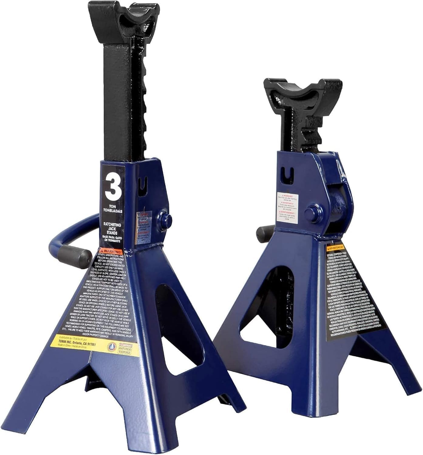 TCE TCE40753 Torin Steel Under Hoist Jack Stand: 3/4 Ton (1,500 lb) Capacity, Blue