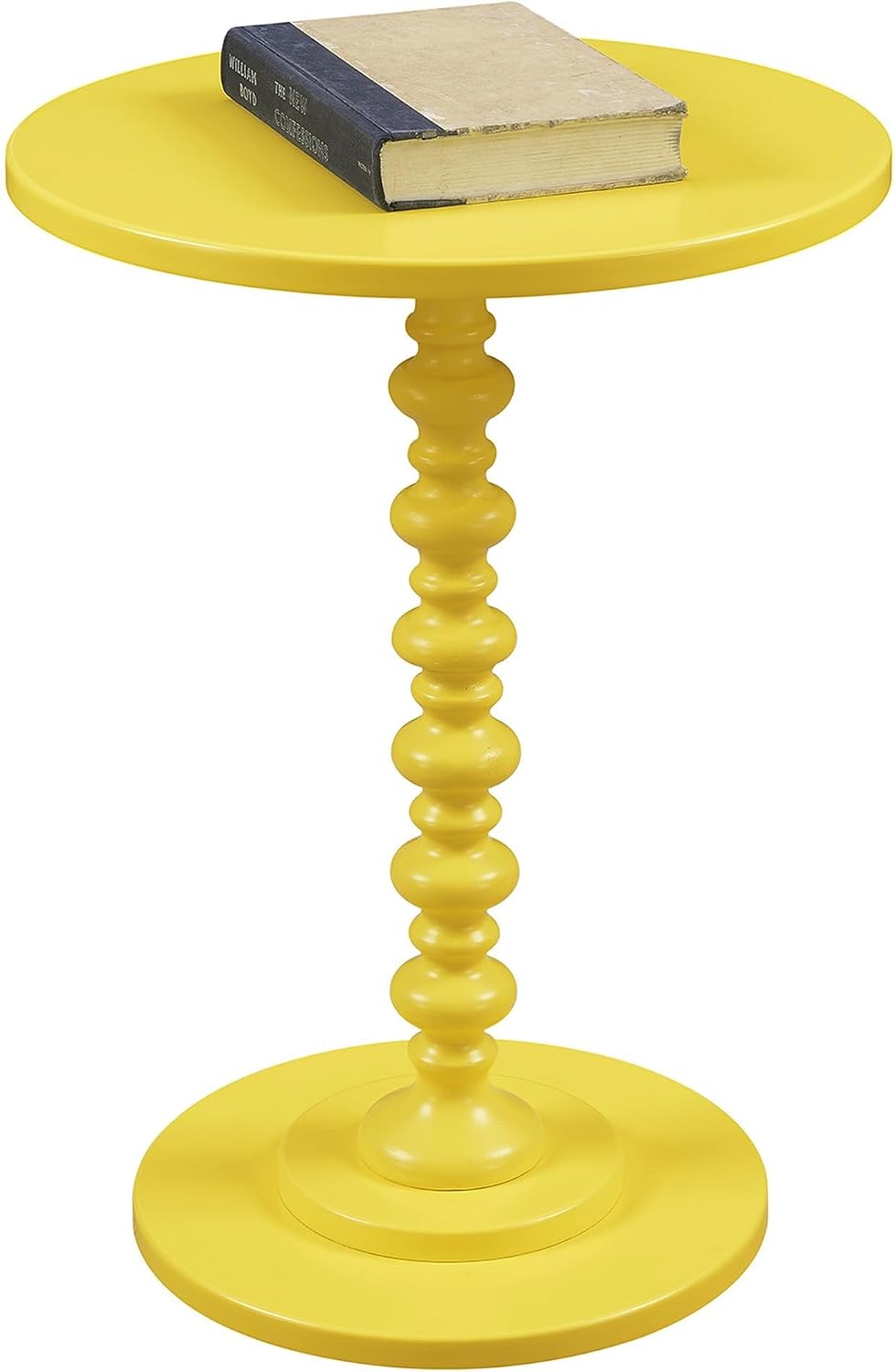 Convenience Concepts Palm Beach Spindle Table 17.75" - Traditional Round End Table for Living Room, Turned Solid Wood Side Table, Classic Display Pedestal Table, Espresso
