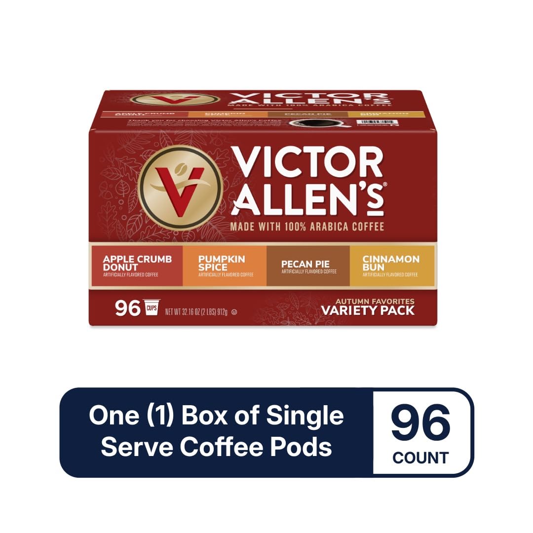 Flavored & Unflavored Coffee Variety Pack for K-Cup® Keurig 2.0® Brewers, 96 Count Victor Allen’s Coffee® Single Serve Coffee Pods