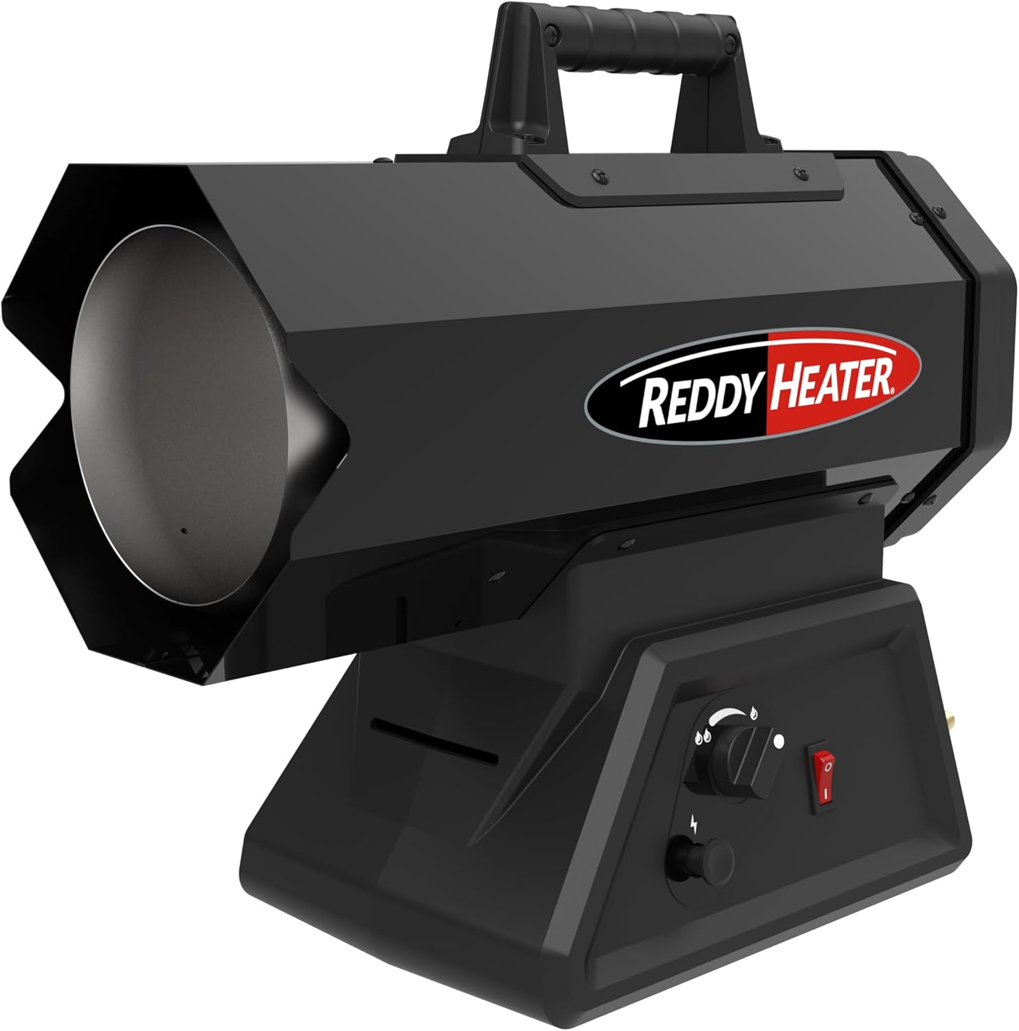 Reddy Heater 60, 000 BTU Forced Air Propane Heater, Battery Hybrid - RFG60DC | Outdoor Heater for Garage, Jobsite & Construction Site