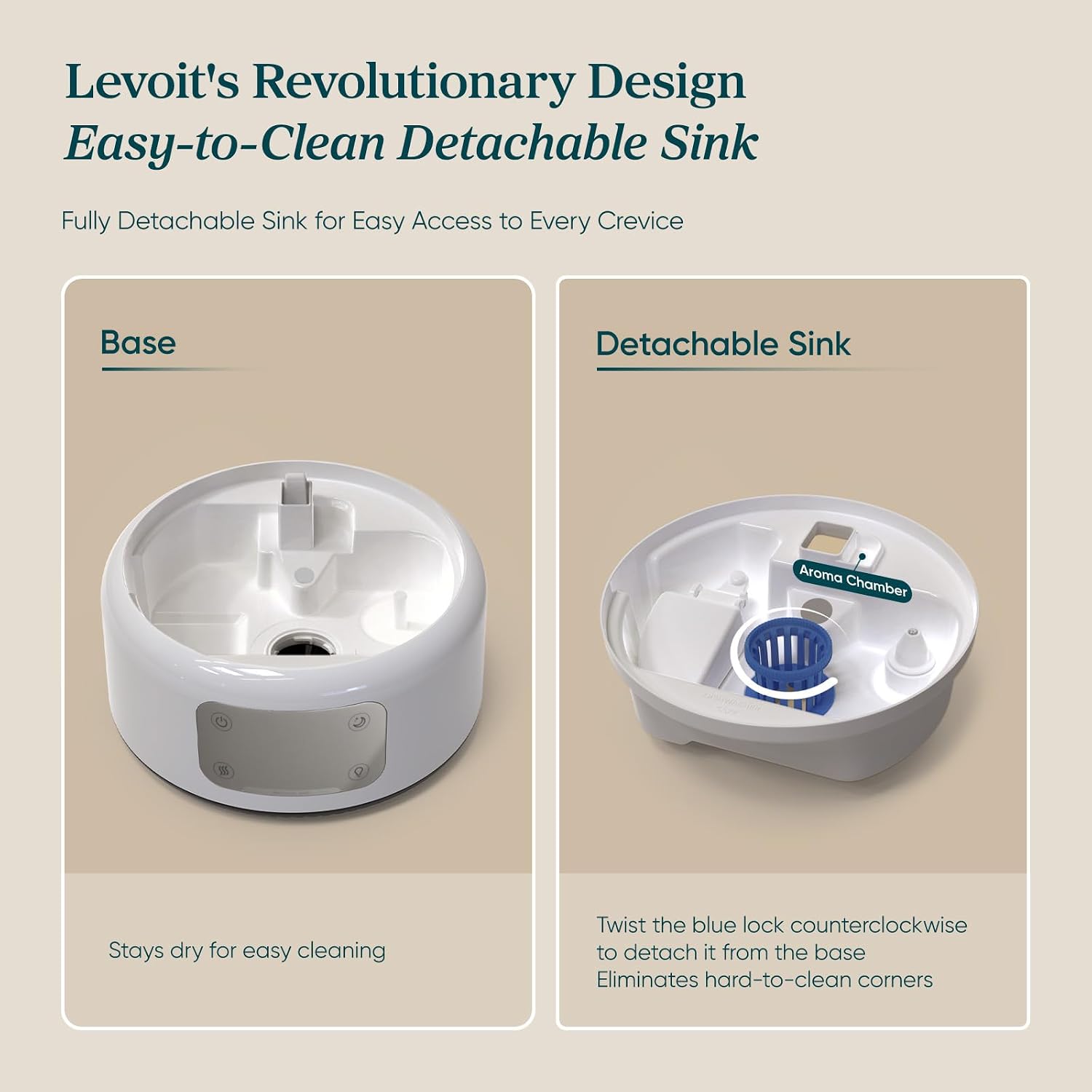 Levoit Humidifiers for Bedroom Large Room, 6L, 60H Runtime, 26dB, Smart App