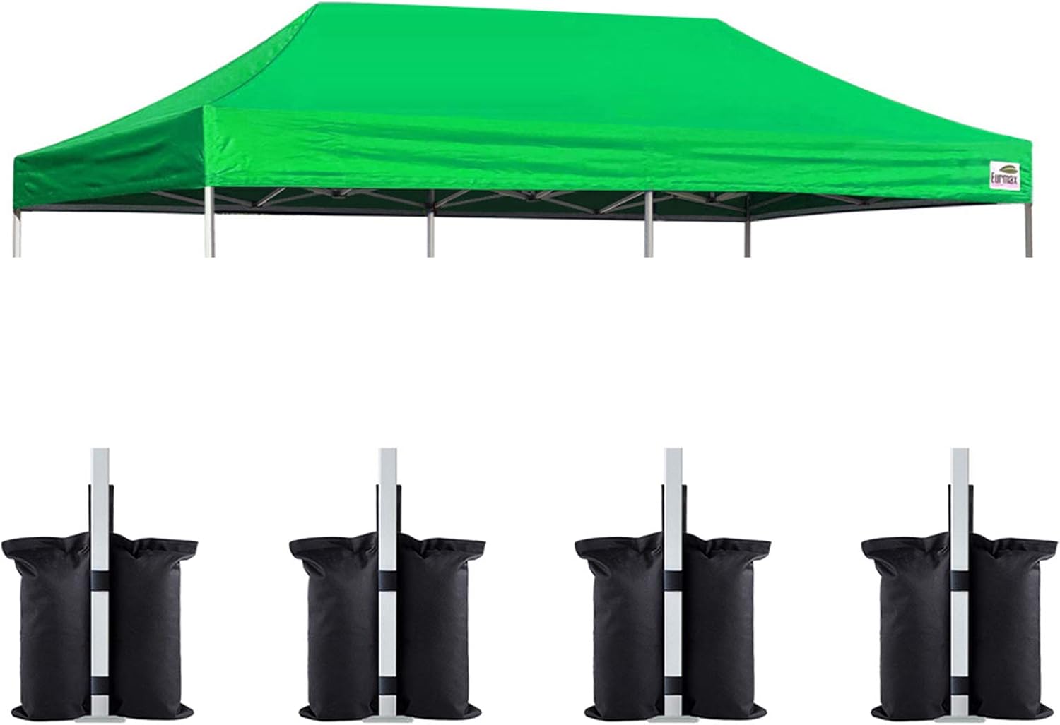Eurmax USA 10x10 Pop Up Canopy Replacement Top,Universal Instant Canopy Cover ONLY,Heavy Duty UPF 50+ UV Protection,Water & Wind Resistant Tarp,30+ Colors Available,Bonus 4 Sand Bags (White)
