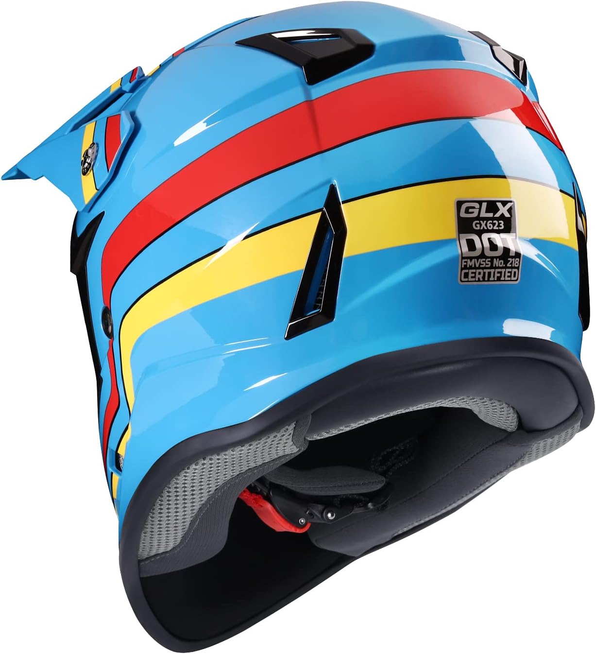 GLX GX623 Youth ATV & Dirt Bike Helmet Combo, DOT | Adult-Level Safety for Kids: Premium, full-grown protection engineered into a comfortable, youth-sized package