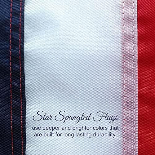 American Flag 4x6-100% Made In USA using Tough, Long Lasting Nylon Built for Outdoor Use, Featuring Embroidered Stars and Sewn Stripes plus Superior Quadruple Stitching on the Fly End