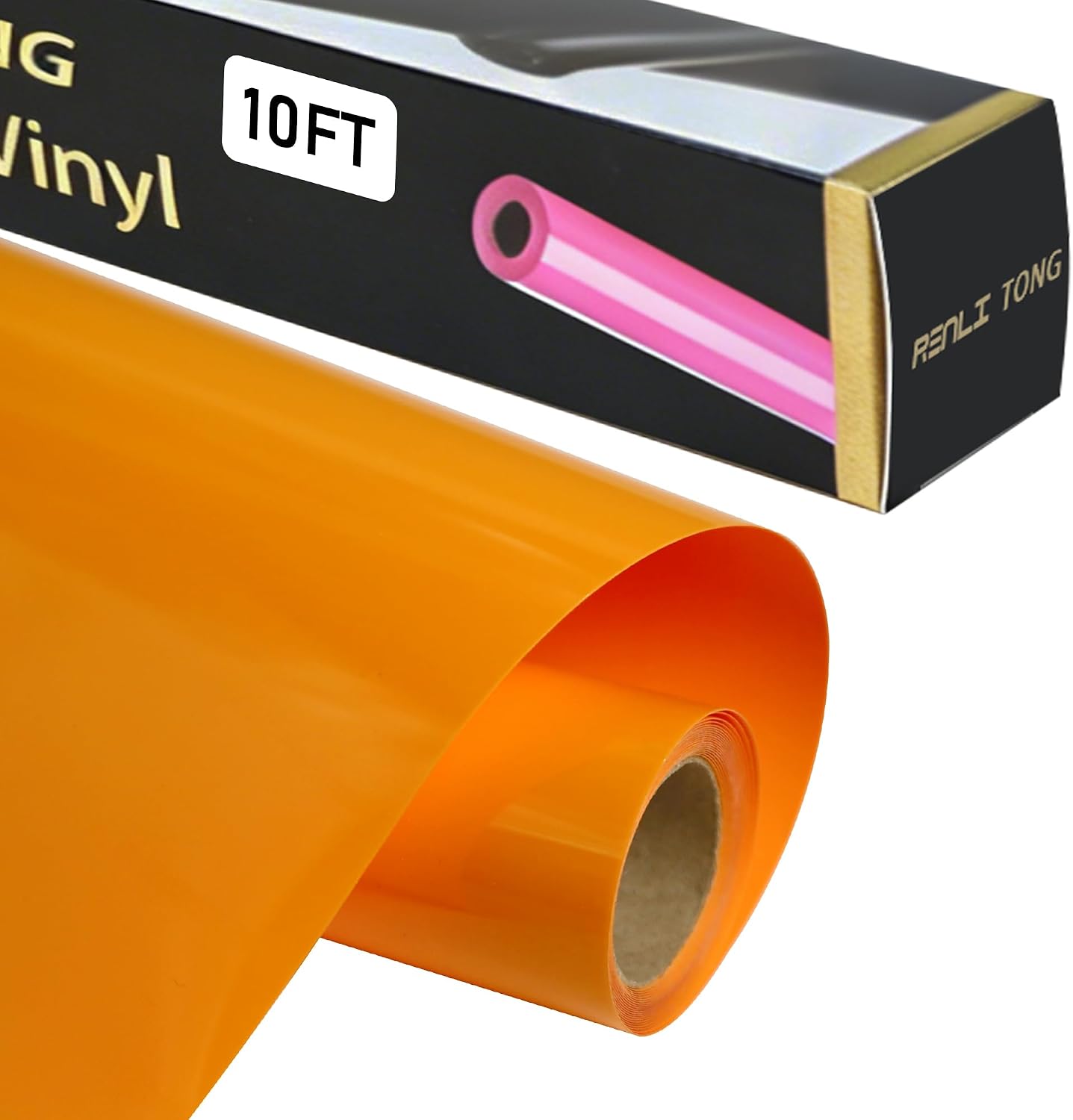 RENLITONG Heat Transfer Vinyl,12 Inch by 10ft White Iron on Vinyl