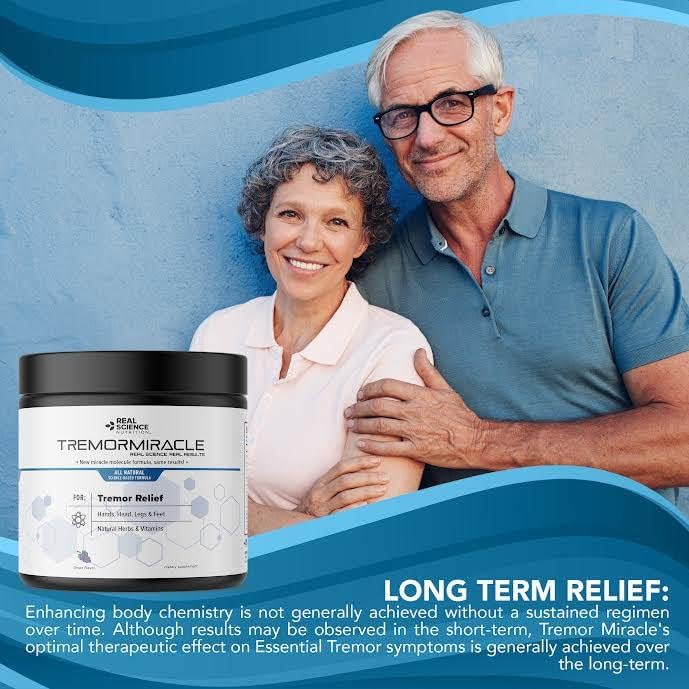 Real Science Nutrition Tremor Miracle - Essential Tremor Herbal Supplement Powder for Hands, Legs, Feet, Head Tremors (13.4 Oz, Grape Flavor) (3)