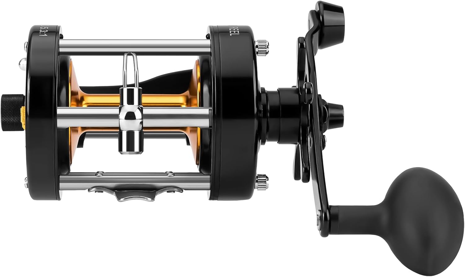 KastKing Rover Round Baitcasting Fishing Reels, Perfect Reel for Catfish | Max Drag: 30 lb, 4+1 BB, 22.8 oz, Reinforced Metal Body, Carbon Fiber Drag System, Oversized Non-Slip TPE Grips