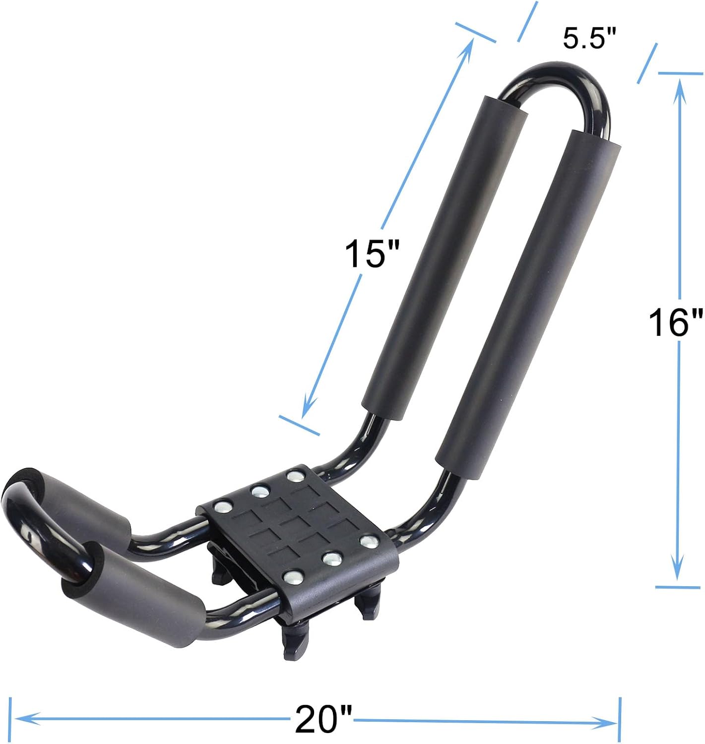 2 Pairs Heavy Duty Kayak Roof Rack J-Bar Carrier Holder - Includes 4 Pcs Ratchet for Canoe, SUV, Cars, Truck, Surf Ski