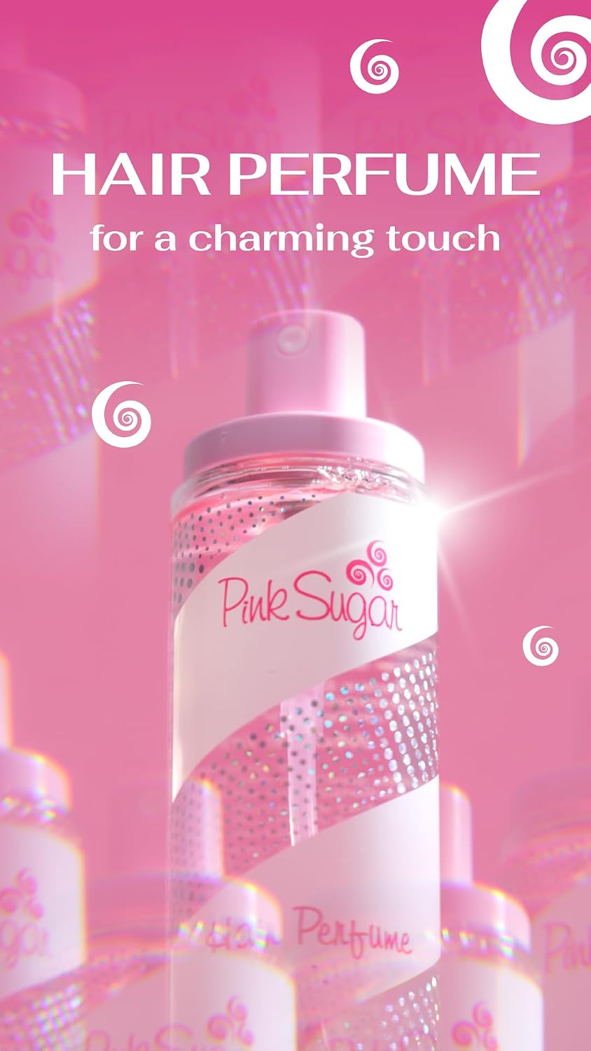 Pink Sugar Eau de Toilette Perfume for Women, Floral + Fruity Scent, Notes of Raspberry, Cotton Candy, and Vanilla, Sweet and Sensual Fragrance
