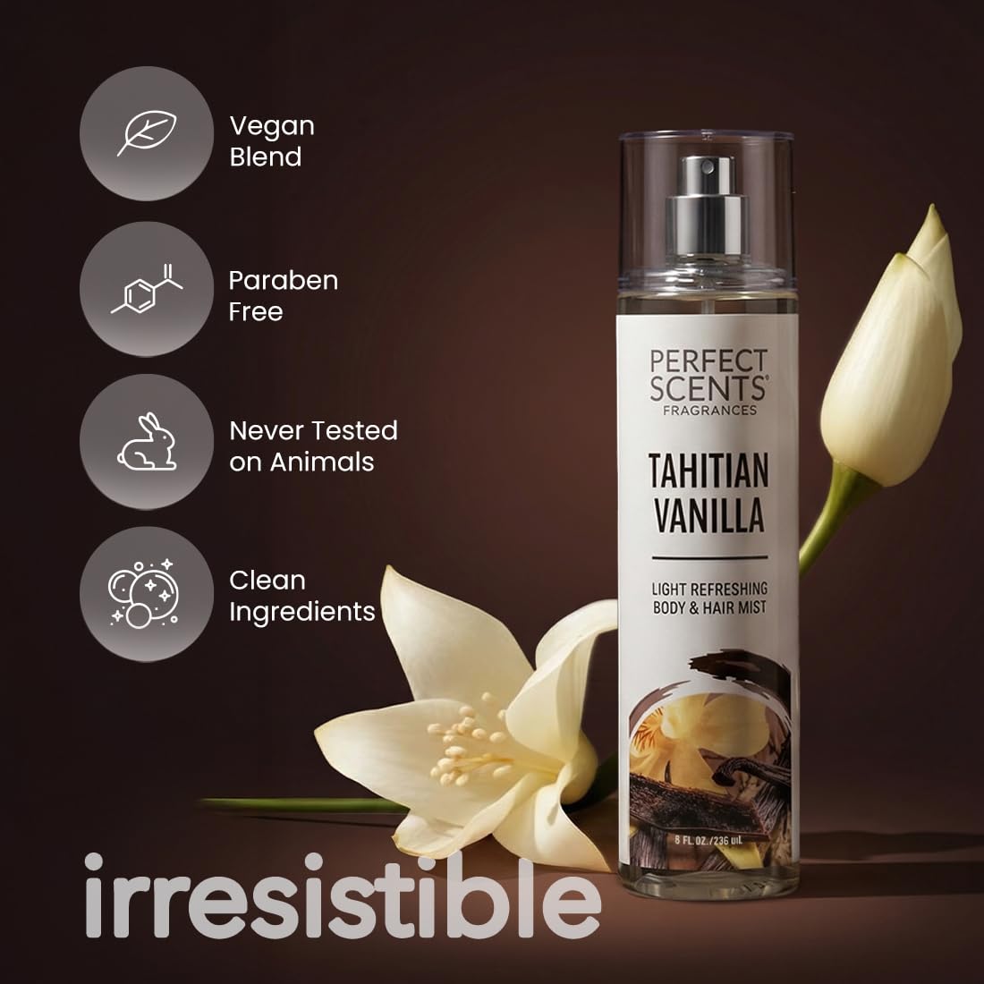 Instyle Fragrances Light Refreshing Body & Hair Mist, Tahitian Vanilla