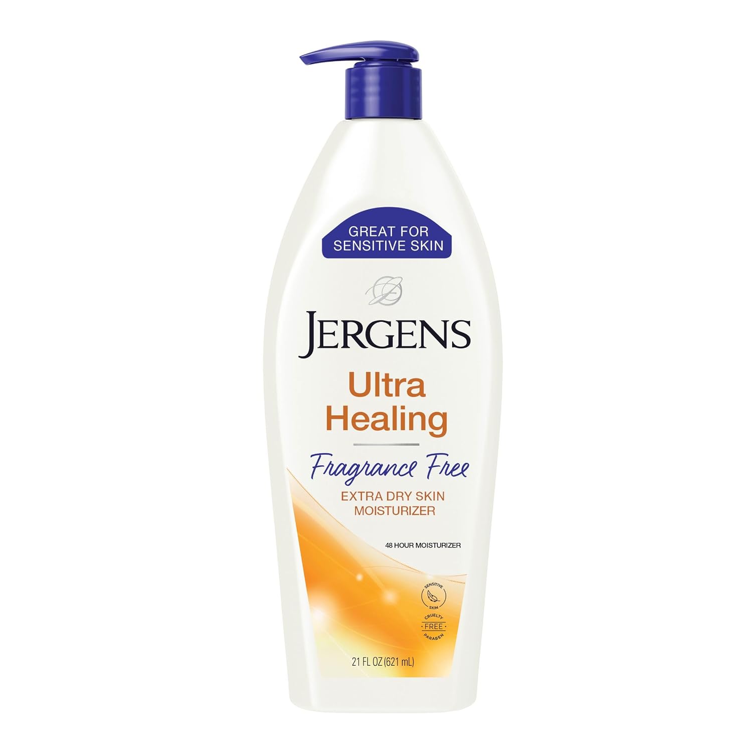 Jergens Ultra Healing Dry Skin Lotion, Hand and Body Moisturizer for Quick Absorption into Extra Dry Skin with Hydralucence Blend, Vitamins C, E and B5, White, 32oz