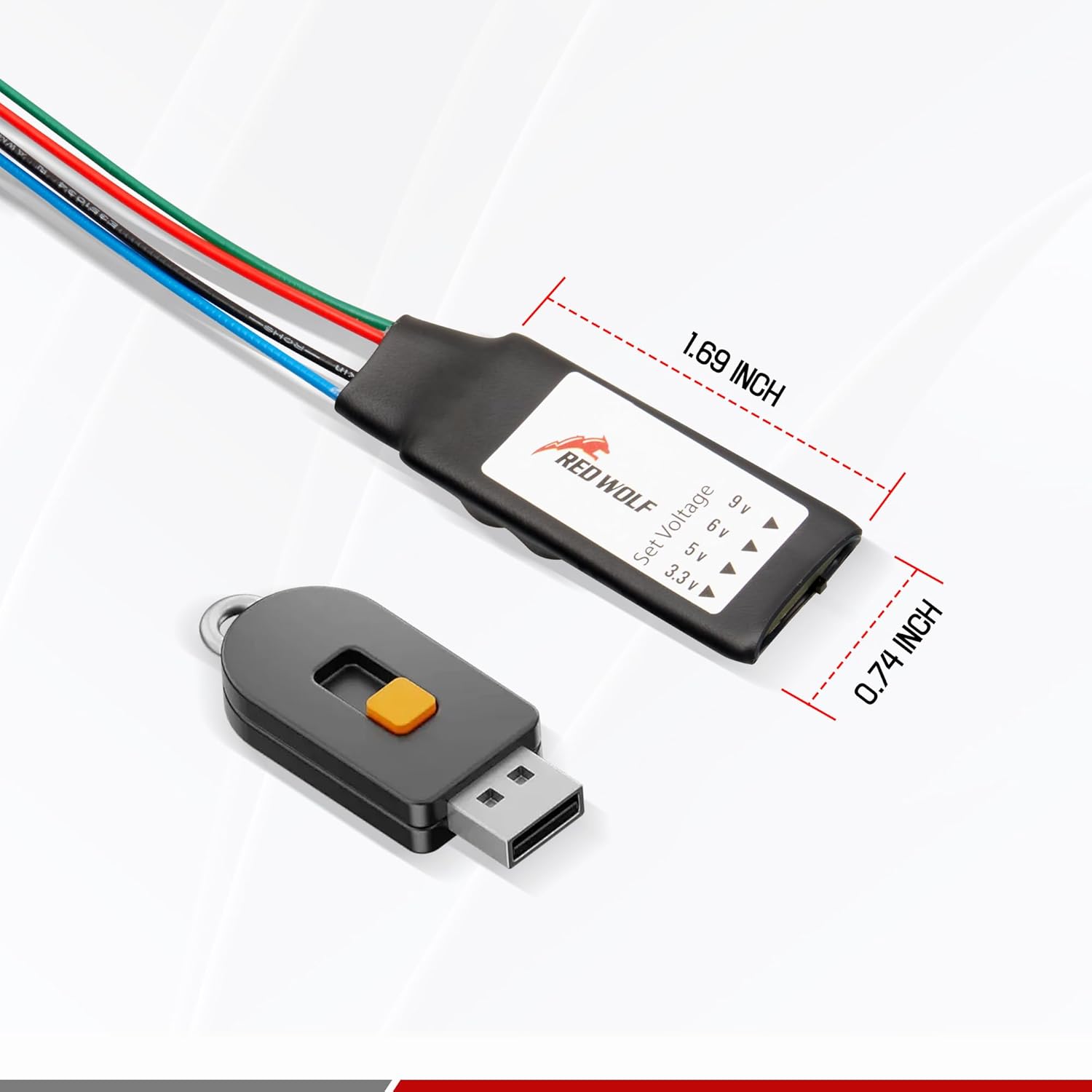 RED WOLF Voltage Regulator DC 12V to 3.3V 5V 6V 9V Step Down Converter Power Supply Voltage Adapter