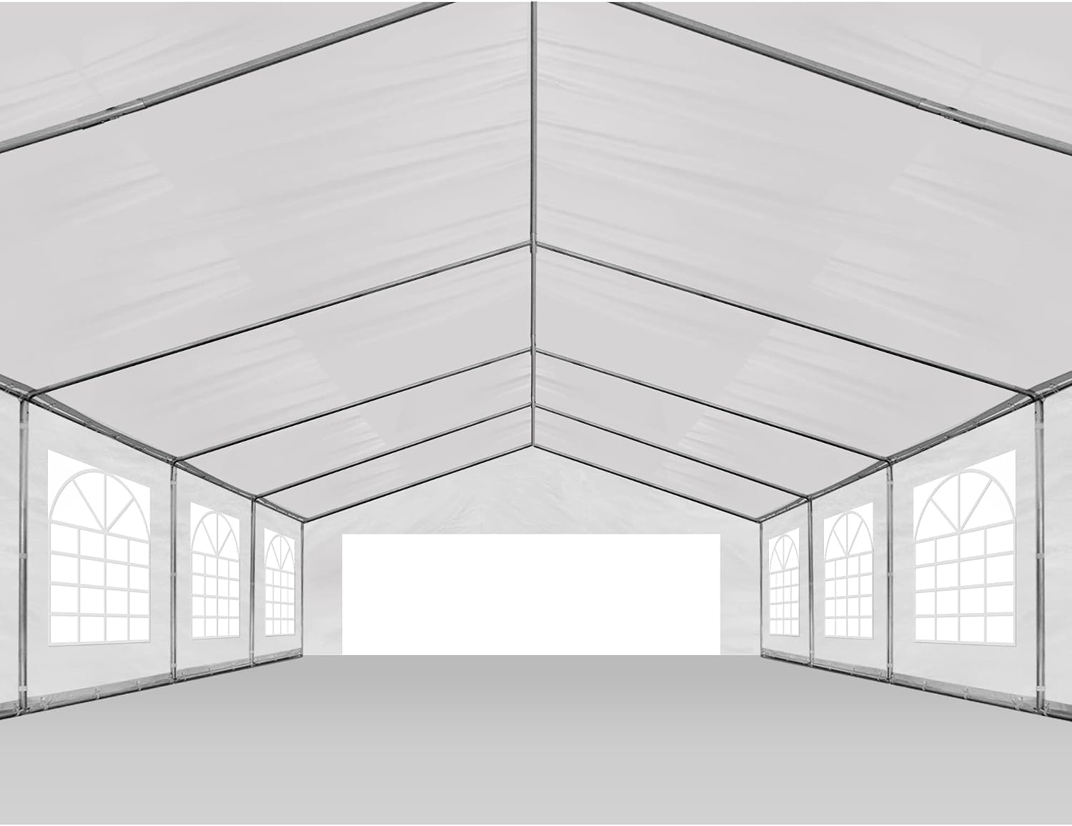AMERICAN PHOENIX Party Tent 20x20 ft Heavy Duty Canopy Shelter for Wedding Event Fair with Fire Retardant Roof with Sidewalls and Windows White (20x20 - PE)