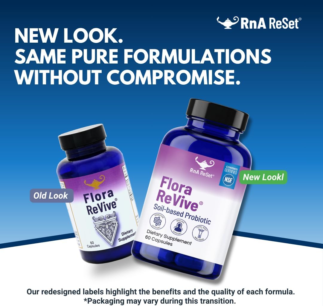 RnA ReSet Flora Revive - Soil-Based Probiotic for Gut Health (60 Capsules)