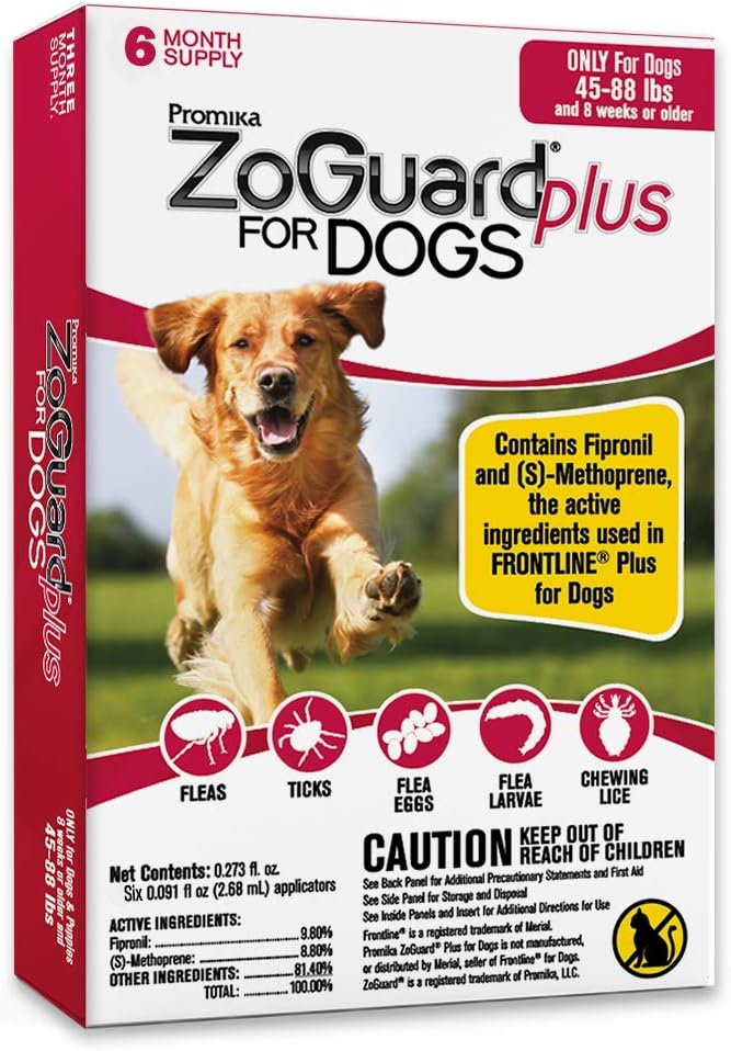ZoGuard Plus Flea and Tick Prevention for Dogs (Large - 45-88 lb)