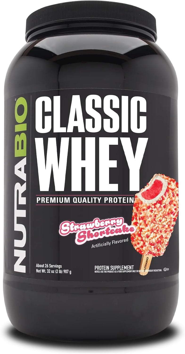 NutraBio Classic Whey Protein Powder- 25G of Protein Per Scoop - No Fillers, Artificial Colors, Preservatives - Chocolate Milkshake, 2 Pounds