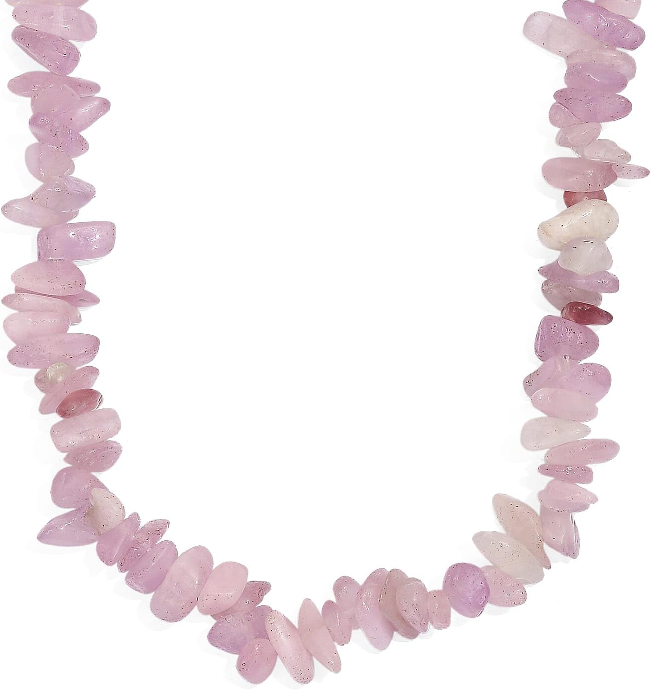 Kunzite 300.00 ctw Chips Necklace 24 Inches