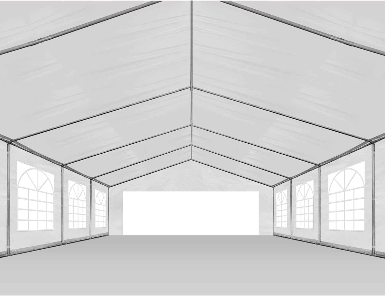 AMERICAN PHOENIX Party Tent 20x20 ft Heavy Duty Canopy Shelter for Wedding Event Fair with Fire Retardant Roof with Sidewalls and Windows White (20x20 - PE)