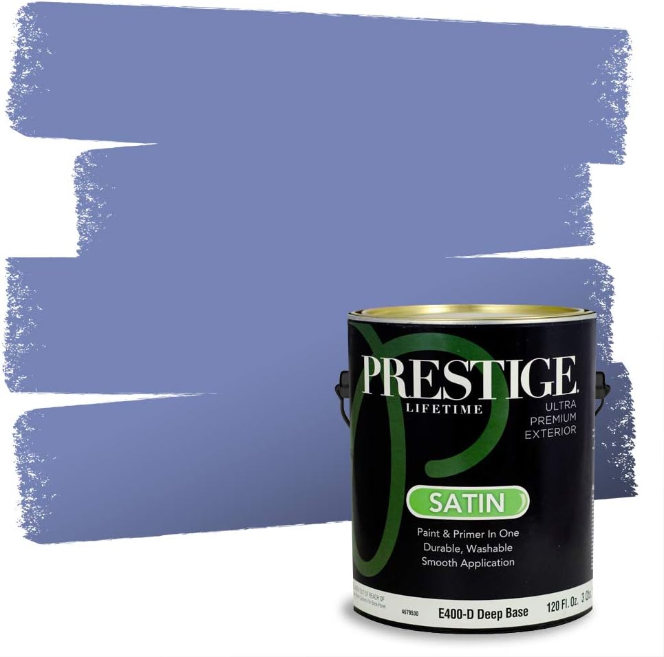 PRESTIGE Paints Exterior Paint and Primer In One, 1-Gallon, Satin, Comparable Match of Sherwin Williams* Blueblood*