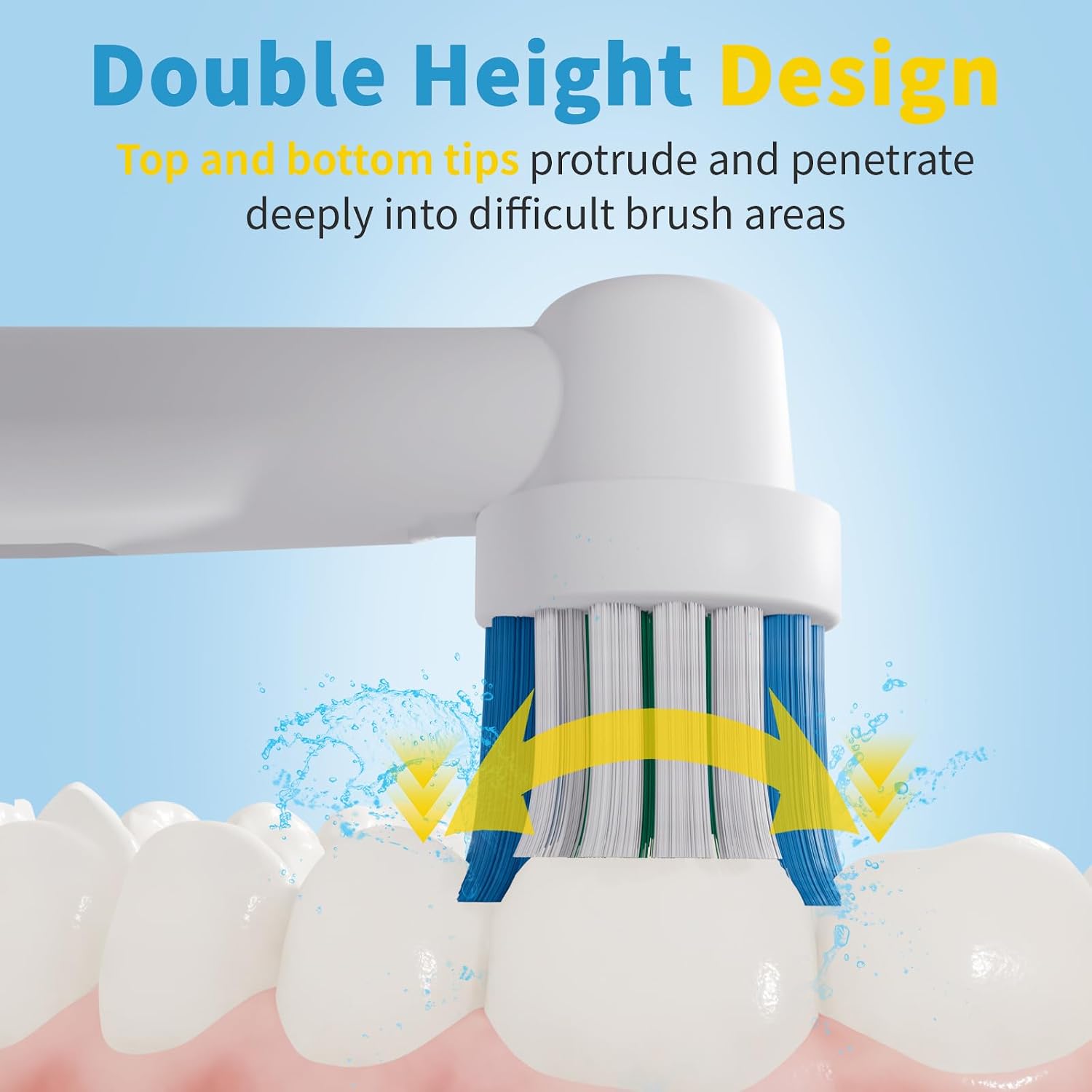 Replacement Toothbrush Heads Compatible with Oral B Braun, 12 Pcs | Professional Electric Toothbrush Brush Heads, Compatible with Oral B Replacement Heads Refill, 7000/Pro 1000/9600/500/3000