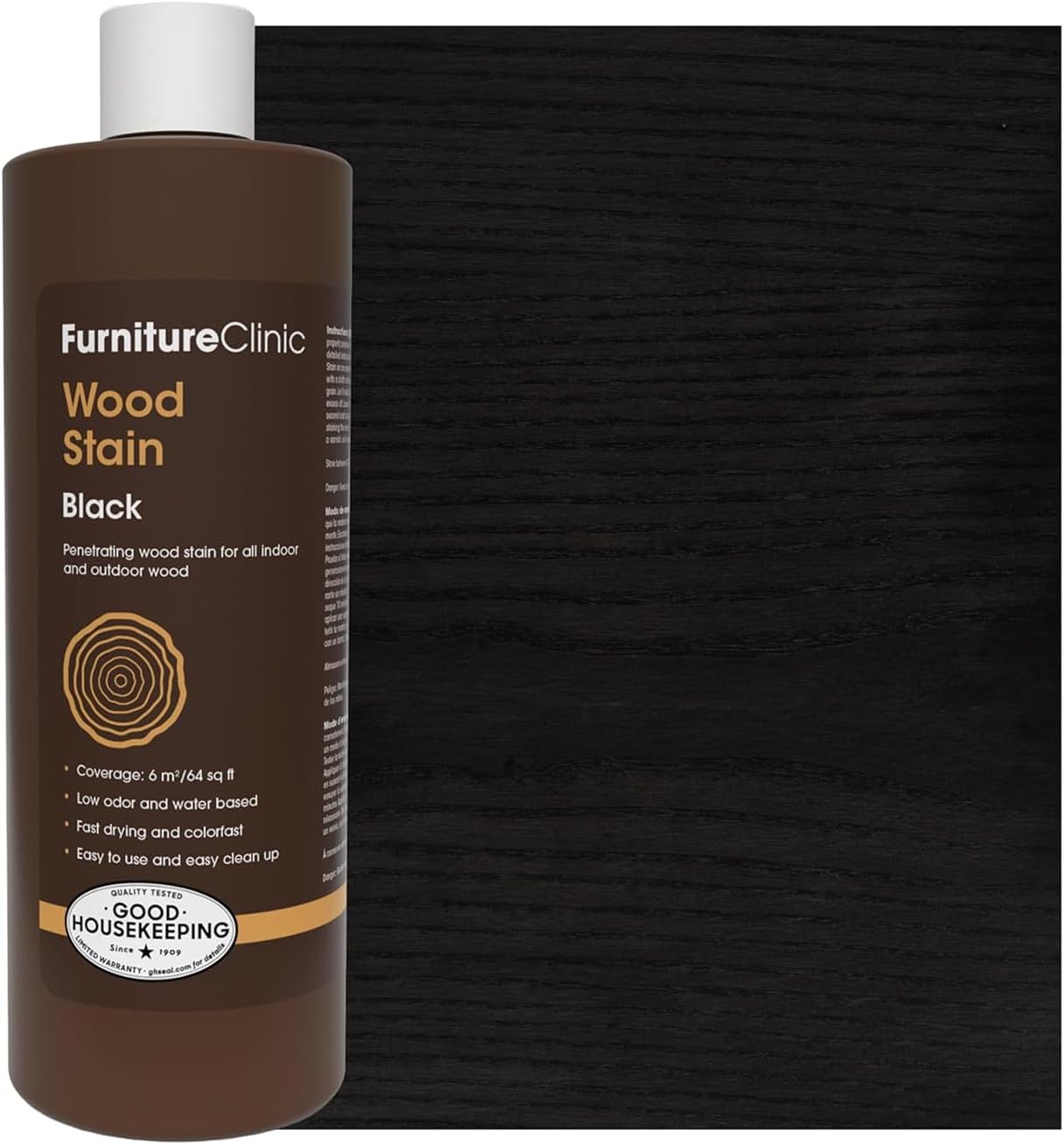 Furniture Clinic Wood Stain | Dark Oak | Water Based | Fast Drying, Low Odor