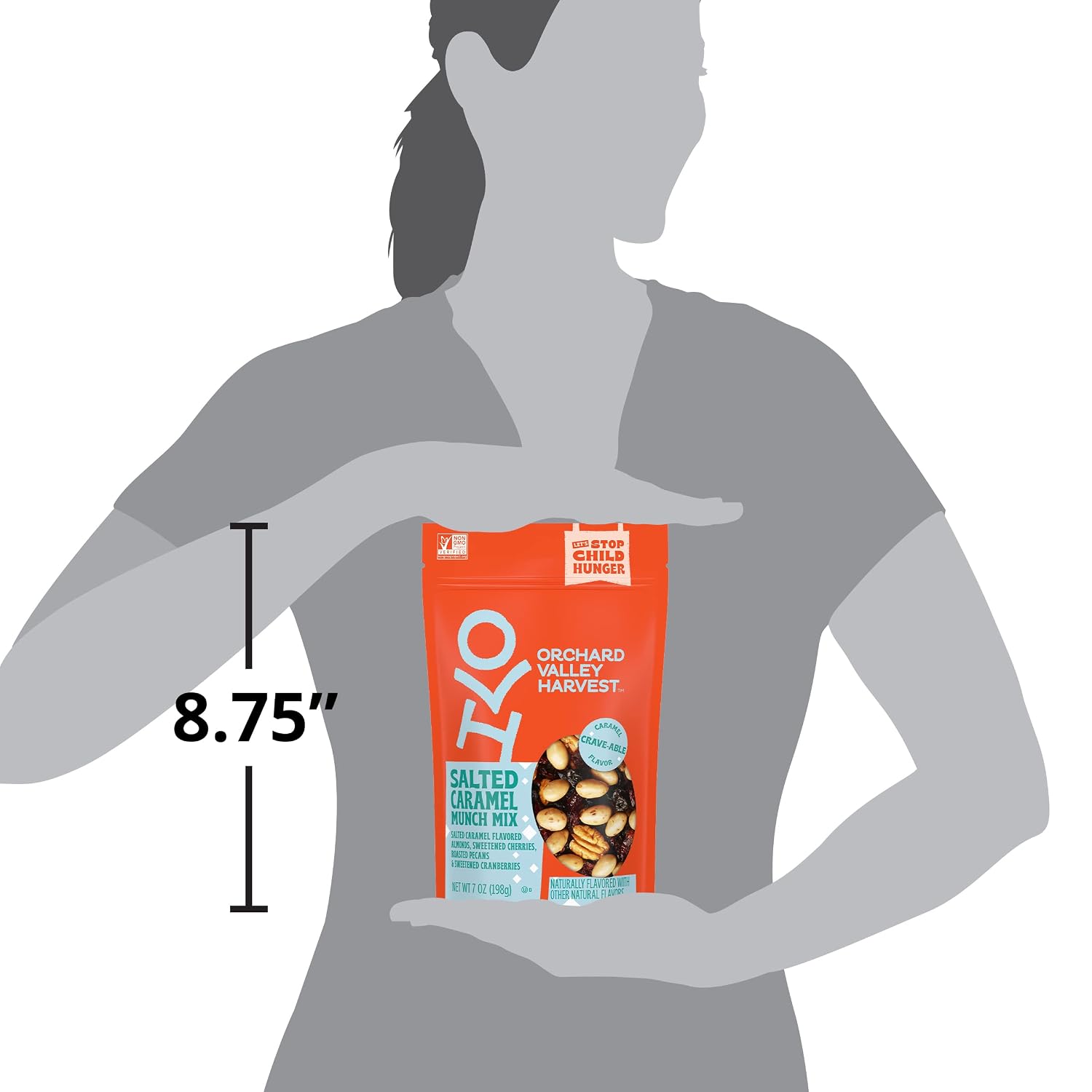 Orchard Valley Harvest Choc Nut Mix Multipack, 1 oz, Pack of 8 | Dark Chocolate Raisins, Almonds & Peanuts, Gluten Free, Stand Up Bag, Non-GMO, 4g Plant Protein, On-The-Go Snack