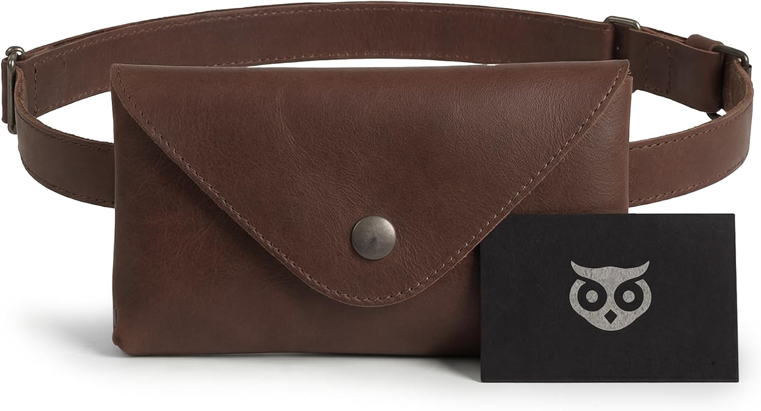 Hide & Drink, Waist Pouch, Fanny Pack, Medieval Bag, Vintage Purse, Phone Holder Cable Case, Easy Travel for Digital Nomads, Full Grain Leather