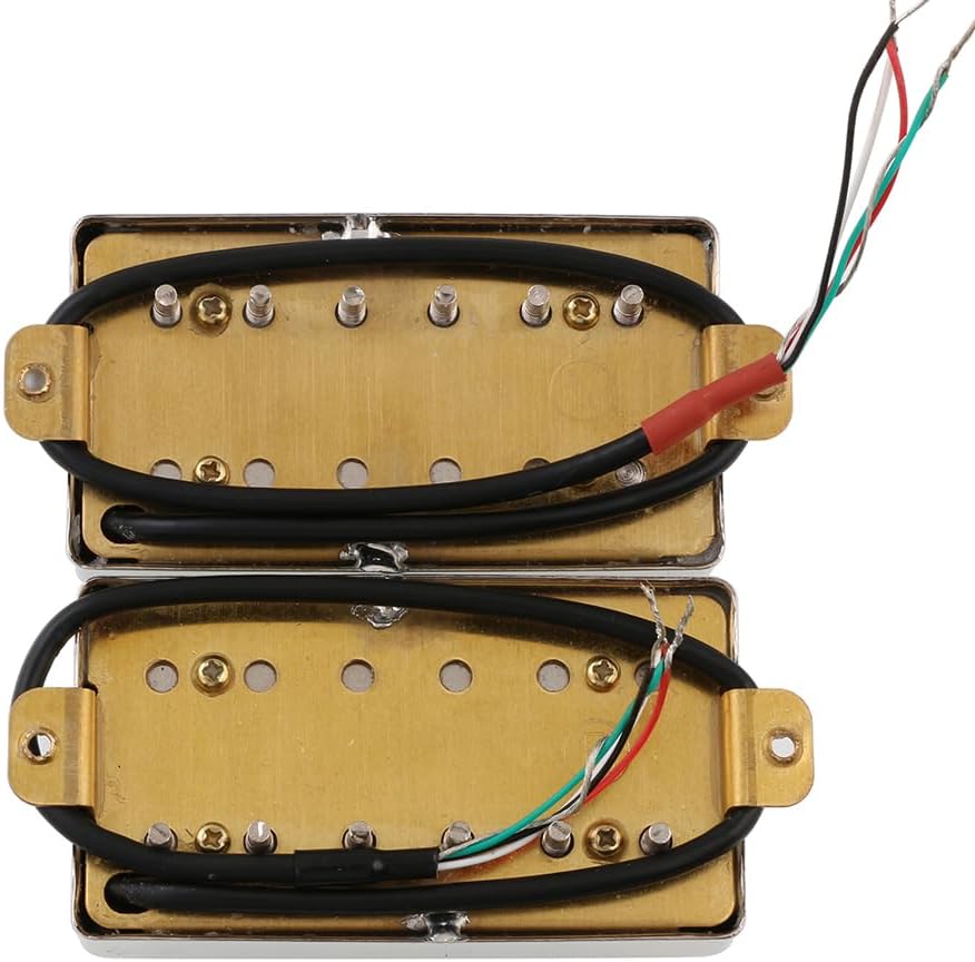 Alnico 2 Magnets Humbucker Pickup Set Vintage Output Four Conductor Wire for LP Les Paul Electric Guitar Chrome