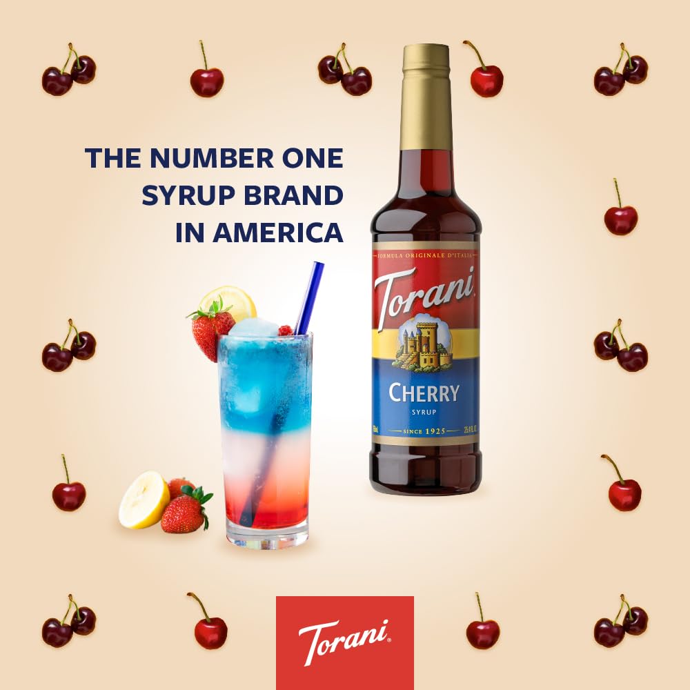 Torani Syrup, Cherry, 25.4 Ounces (Pack Of 4)