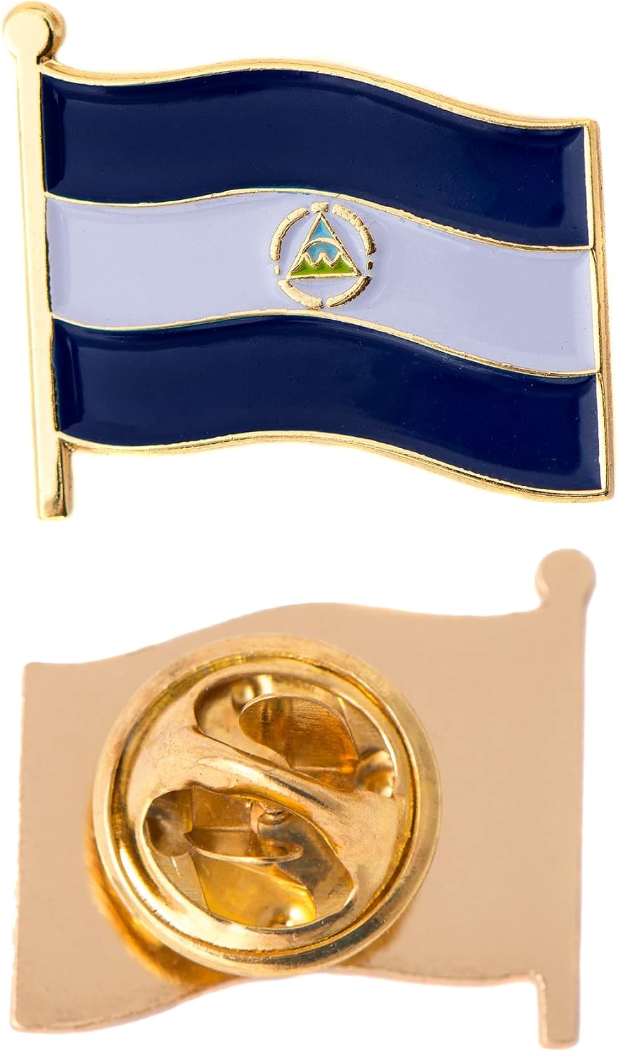Desert Cactus Nicaragua Metal Lapel Pin Enamel Finish (Waving Flag) | Officially Licensed Nicaragua Merchandise Lapel Pin Formal Wear Bag & Hat