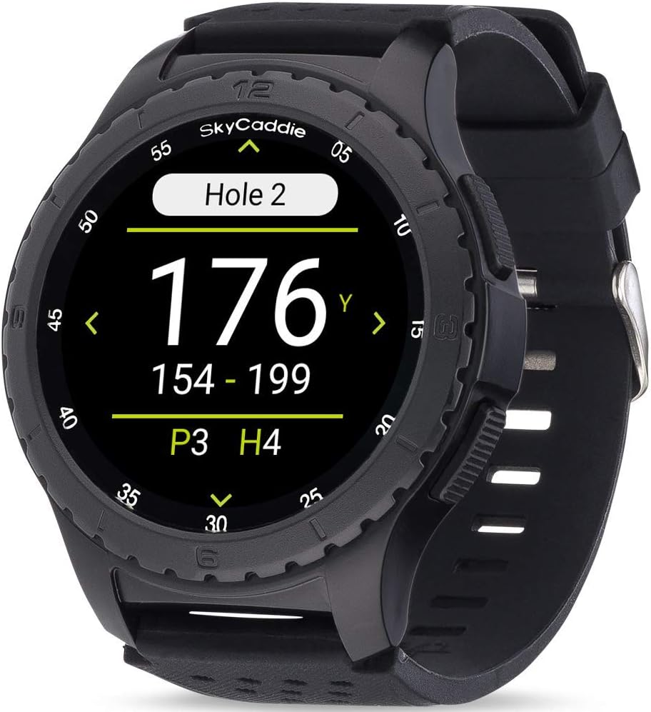 SkyCaddie LX5, GPS Golf Watch with Touchscreen Display and HD Color CourseView Maps, Black, Small