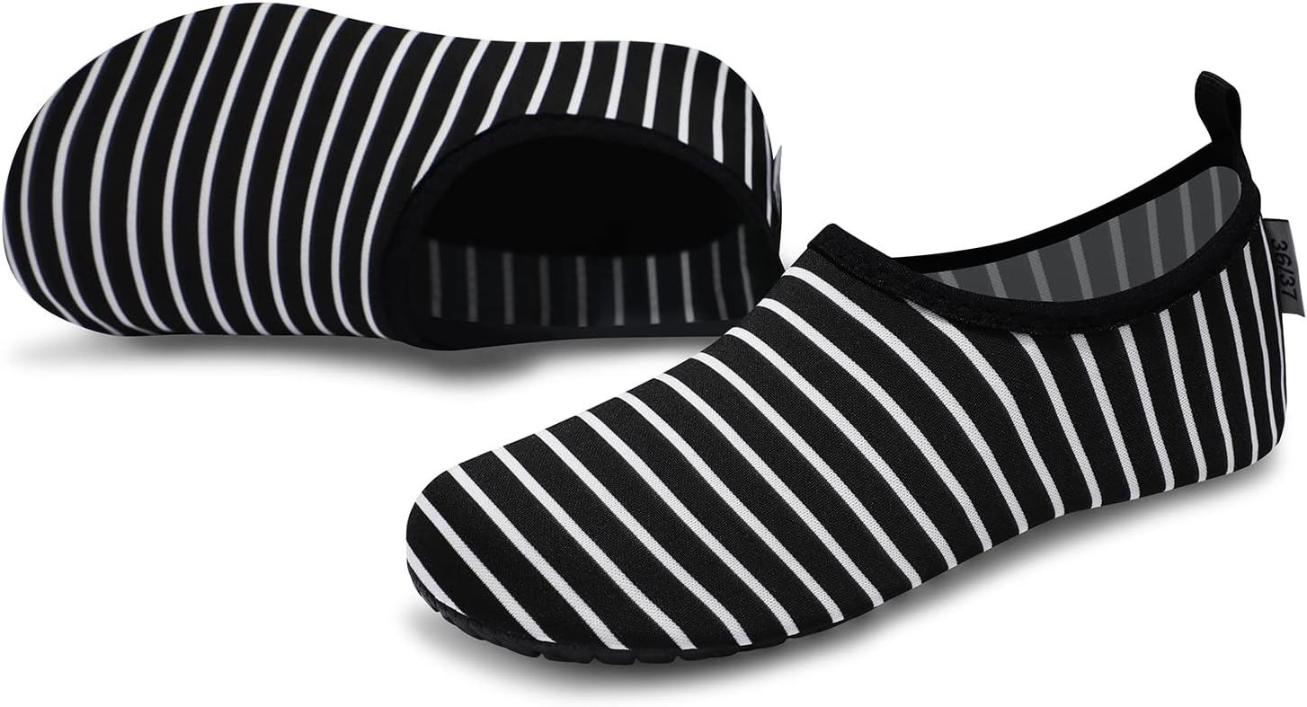 VIFUUR Water Shoes for Men Women Barefoot Quick Dry Aqua Socks Slip On | Lightweight, Breathable Upper, Flexible Sole, Drainage Design, Easy Slip-On Fit for Water Activities