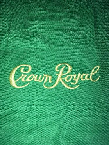 Pack of 10 Green Crown Royal Bags w/Gold Drawstrings from 1 Liter Bottles (9 inch x 5.5 inch) for Gift Bags