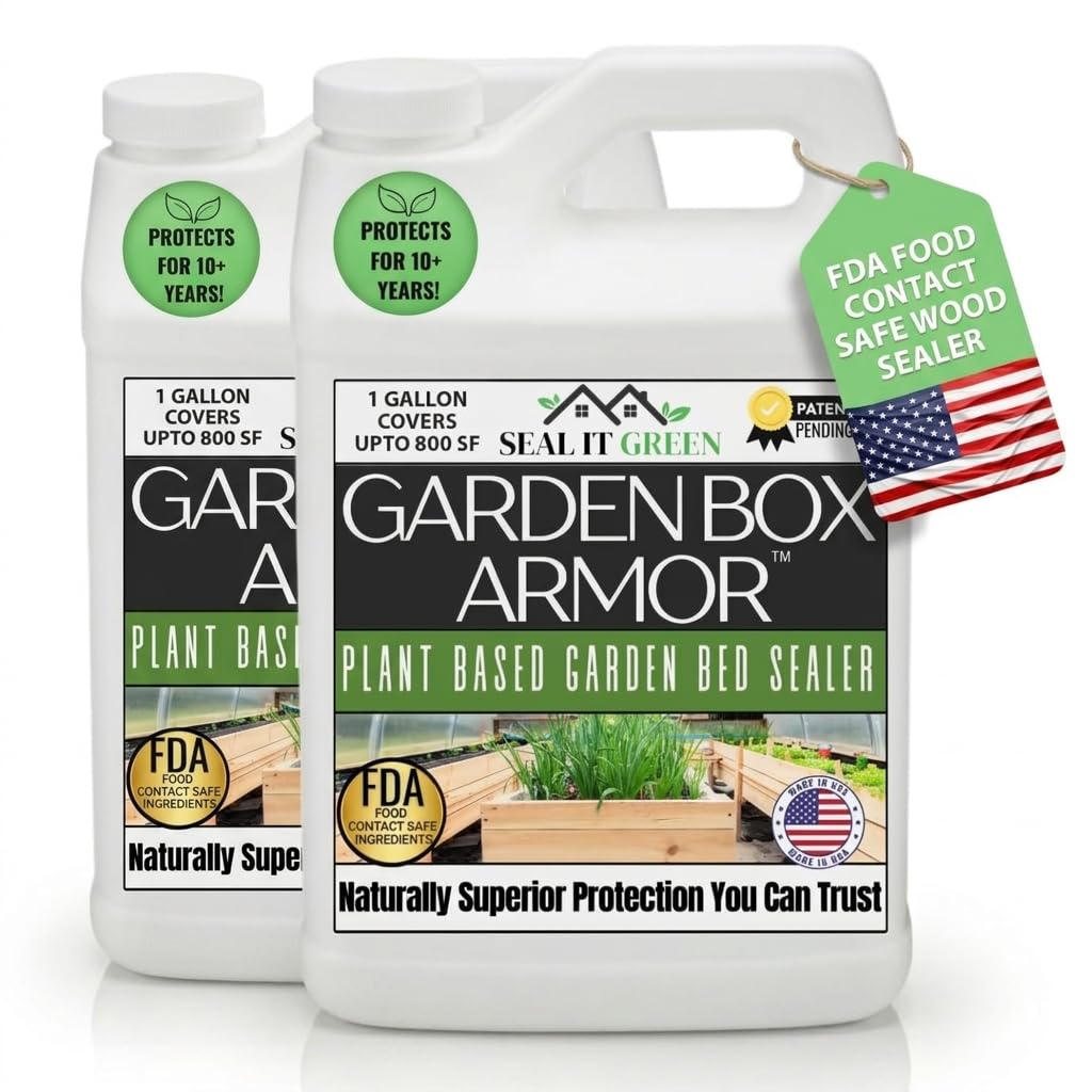 Garden Box Sealer | FDA Food Contact Safe Plant-Based Wood Sealant for Raised Bed