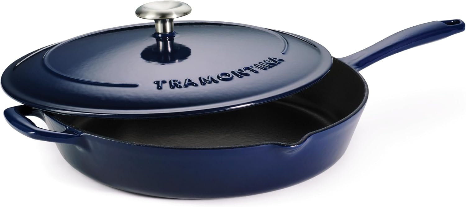 Tramontina Bestow Enameled Cast Iron 10-Inch Skillet, Blue | Perfect Pan for Frying, Searing, and Oven-to-Table Cooking