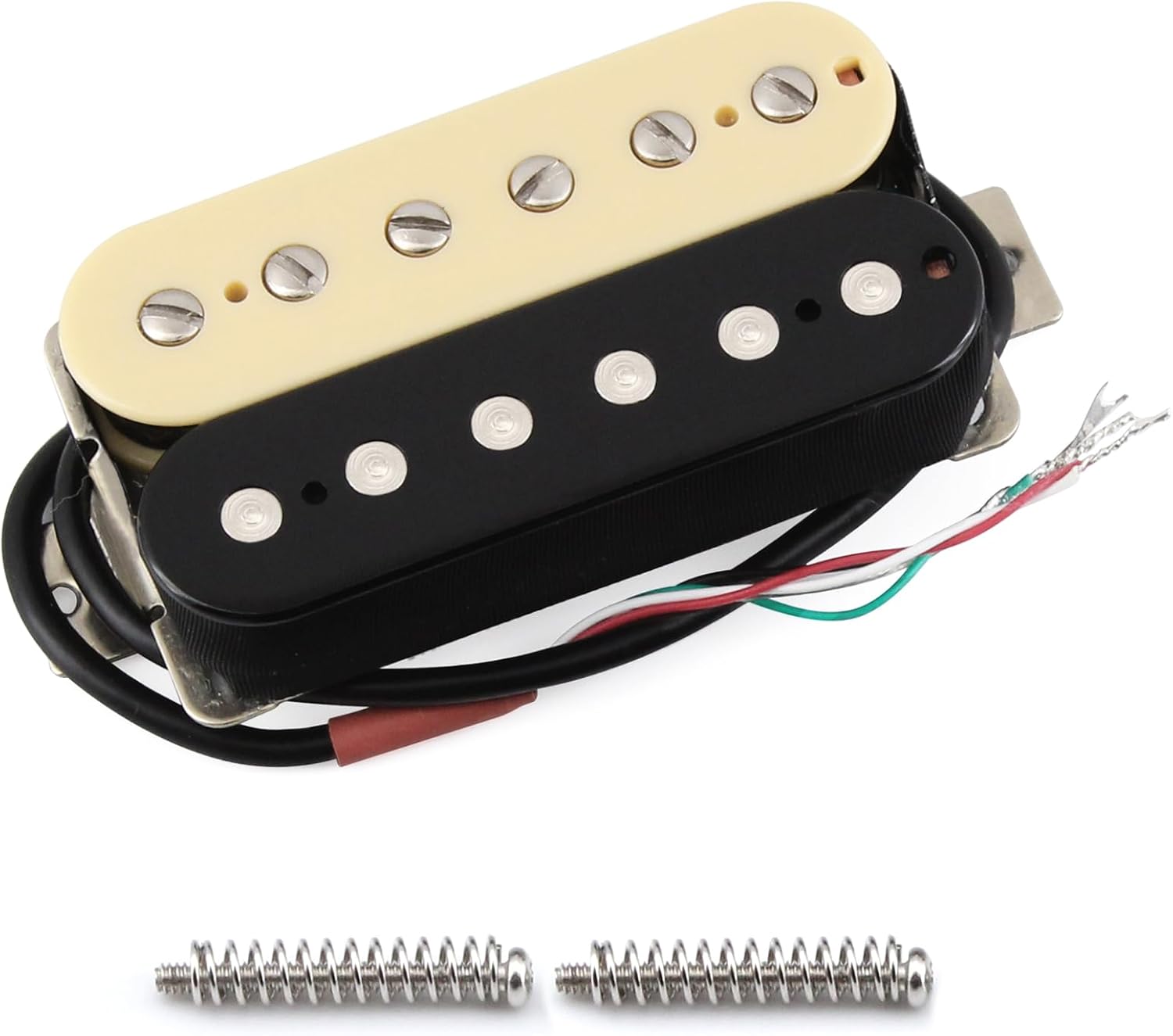 FLEOR Alnico 5 Guitar Pickup Double Coil Humbucker Pickups Neck and Bridge Set Black