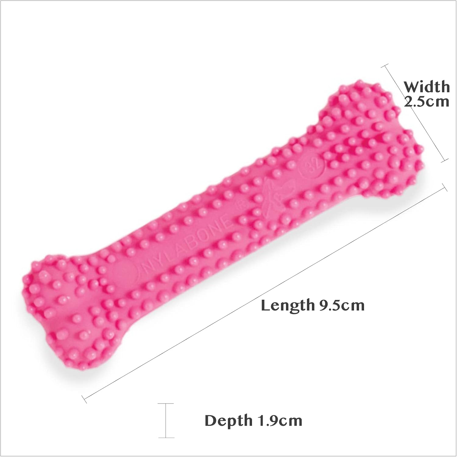 Nylabone Puppy Pacifier Chew Toy, Teething Toys for Puppies up to 25 lbs | Puppy teething toys with bacon flavor, soft material, textured nubs massage gums