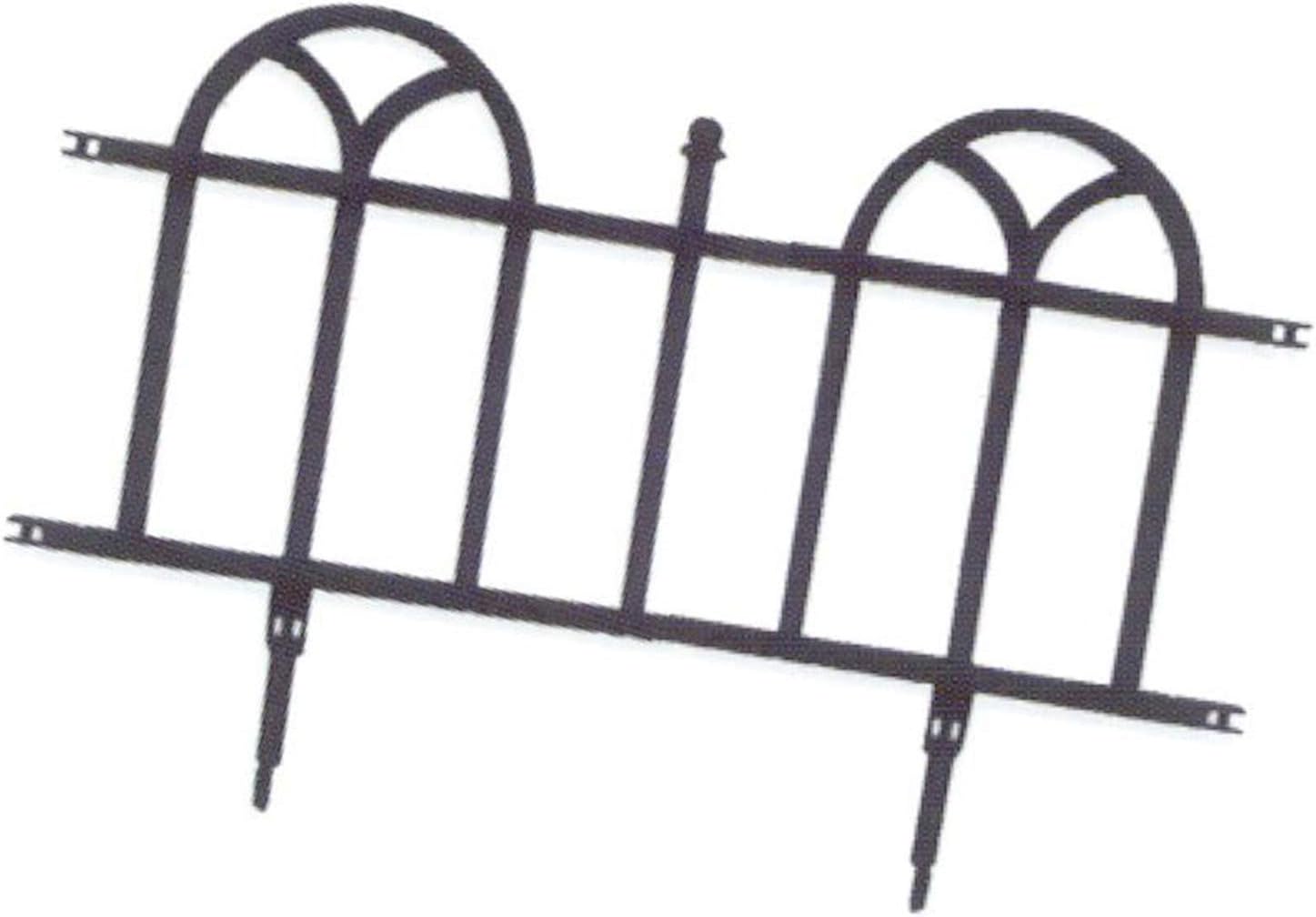 Landscape Edging Pound In Decorative Edging (Looks Like Wrought Iron) Black, One 24-Inch Section