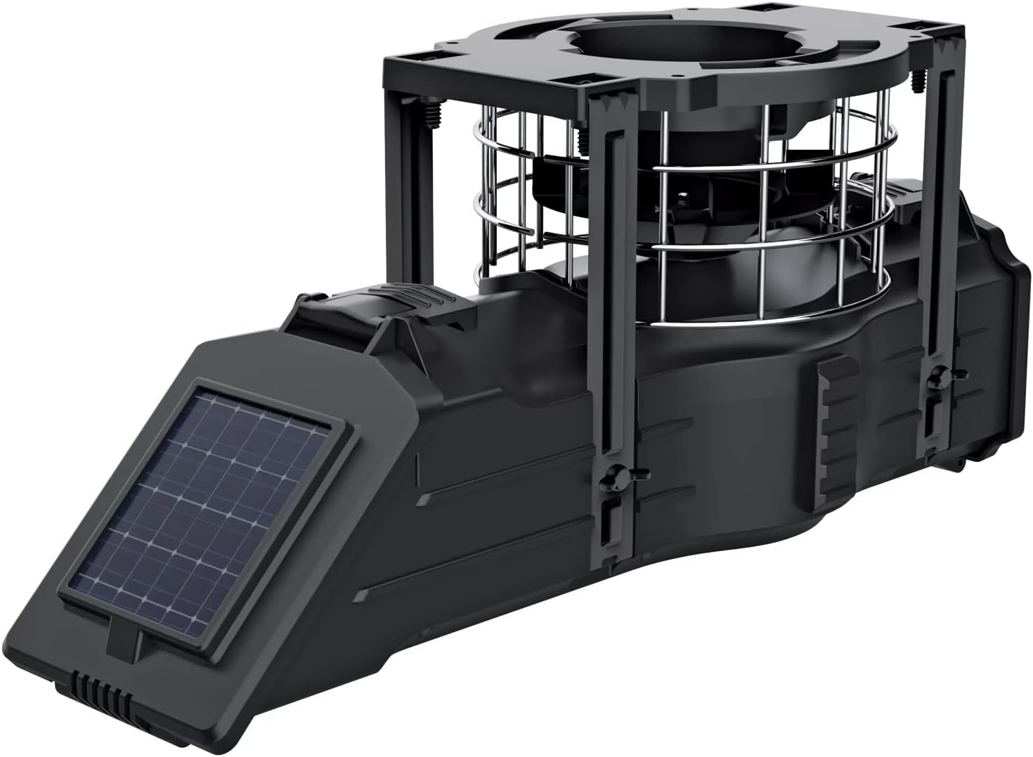 American Hunter Sunslinger Digital Weather Resistant Hunting Deer Game Feeder Kit with Integrated Solar Panel (6v Spring Top Battery Sold