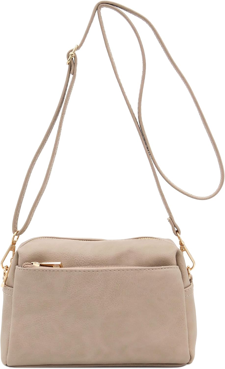 Triple Zip Small Crossbody Bag