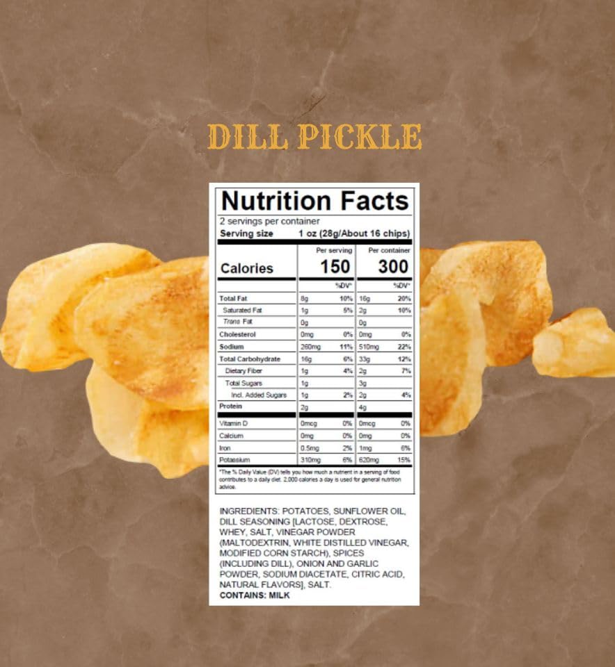 Carolina Kettle Chips | Kettle Cooked Potato Chips | Kosher - Gluten Free Chips Fit For Healthy School Snacks | With Irresistible Crunch and Bold