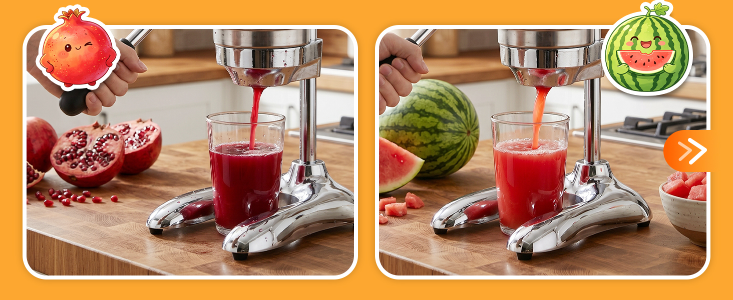 Press down to juice