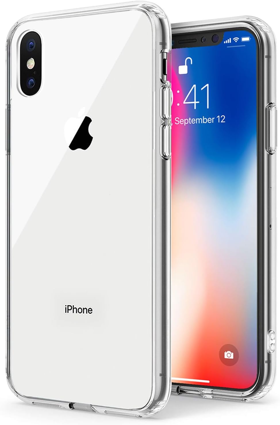TENOC Phone Case Compatible with iPhone SE (2nd 2020 and 3rd 2022 Generation) & iPhone 7 & iPhone 8, Clear Case Shockproof Protective Bumper Slim Cover for 4.7 Inch