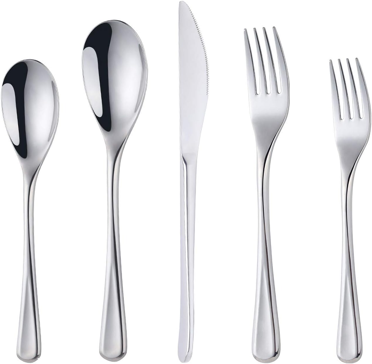 Silverware Set Stainless Steel 20 Piece Flatware Set Kitchen Cutlery Heavyweigh Utensil Service for 4 Include Knife Fork Spoon, Mirror Finish